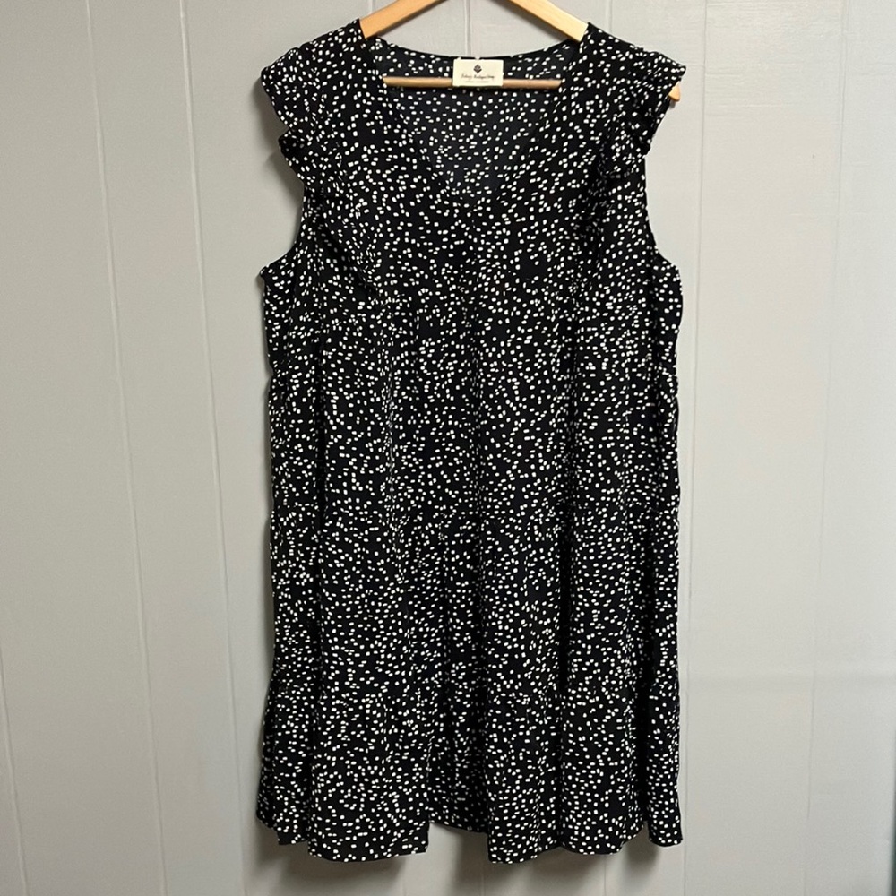 NWOT Betsey’s Boutique Shop Black and White Polka Dot Dress Size Large Cute!!